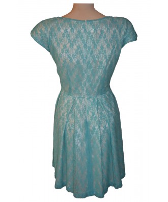 Rochie lejera de vara, din dantela turcoaz