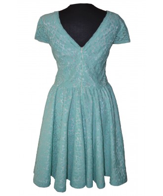 Rochie lejera de vara, din dantela turcoaz